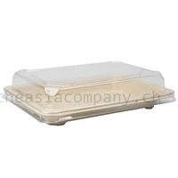 TAC Bagasse Sushi-Tray & Deckel 500 Stk / Krt
